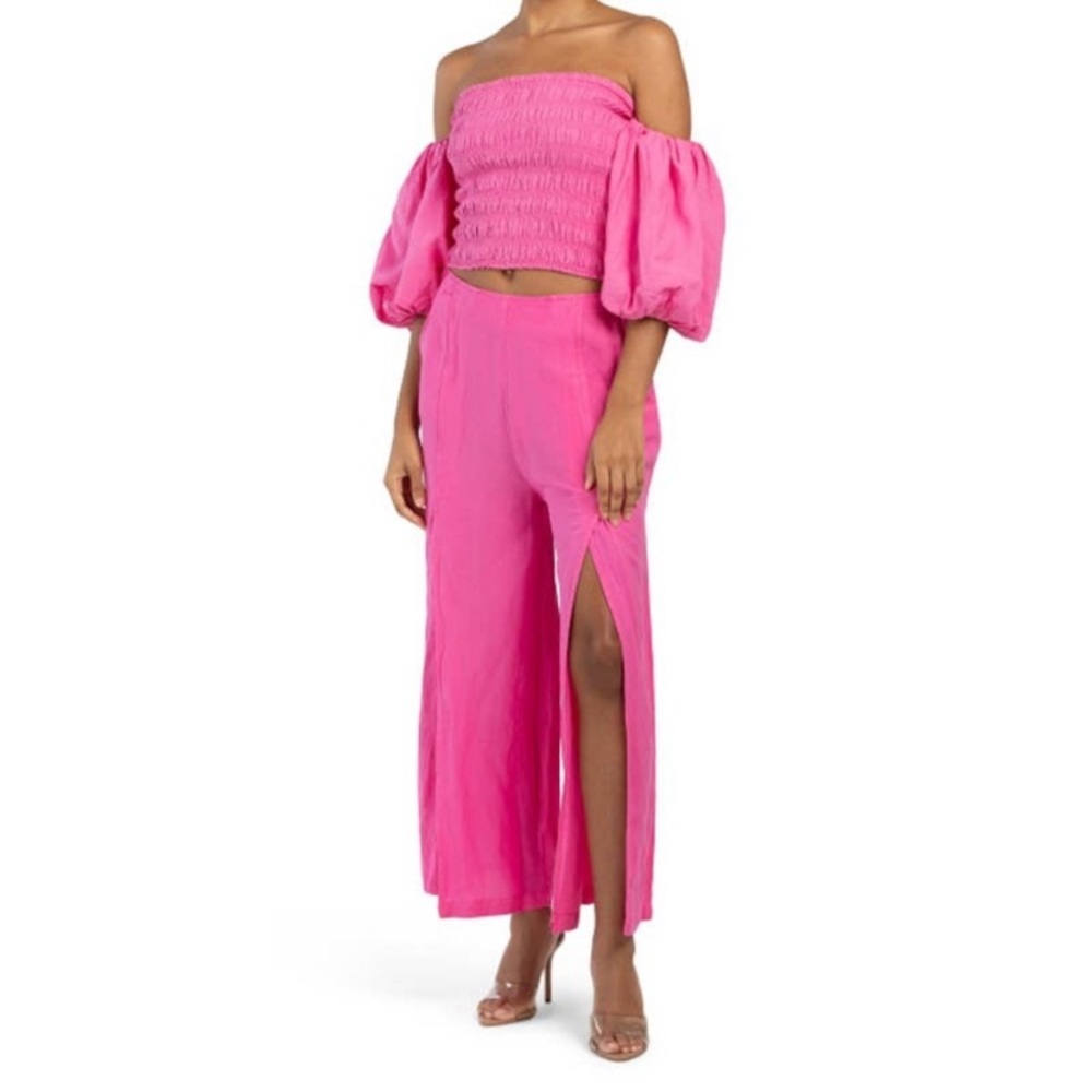 Young Fabulous & Broke Linen Pink Cropped Pants, New!